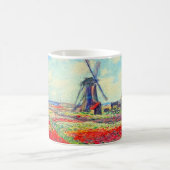 Monet Tulips Windmill Verwandlungstasse (Mittel)