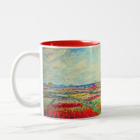 Monet Tulips Windmill Zweifarbige Tasse (Links)