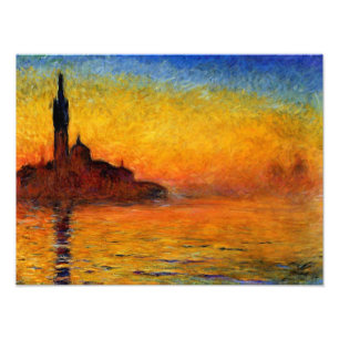 Monet - Twilight Venedig, berühmte Kunst, Fotodruck