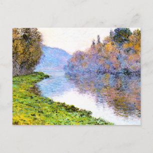 Monet - Ufer der Seine bei Jenfosse Postkarte