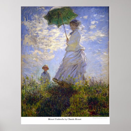Monet Umbrella von Claude Monet Poster (Vorne)