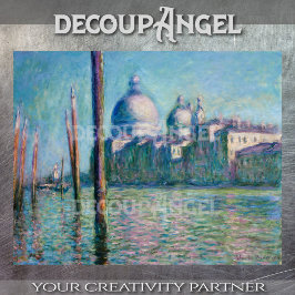 Monet-Venedig, Dekoupage des Canal Grande Seidenpapier