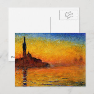Monet - Venedig in der Dämmerung Postkarte