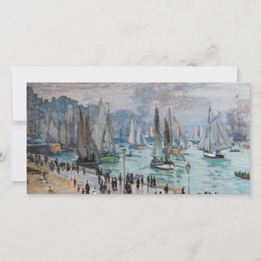 Monet - Verlassend Fischereifahrzeuge des Hafens L Dankeskarte (Vorderseite)