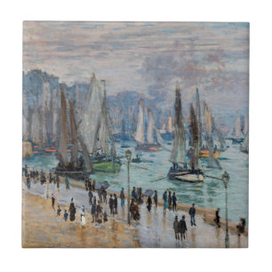 Monet - Verlassend Fischereifahrzeuge des Hafens L Fliese