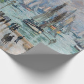 Monet - Verlassend Fischereifahrzeuge des Hafens L Geschenkpapier (Ecke)