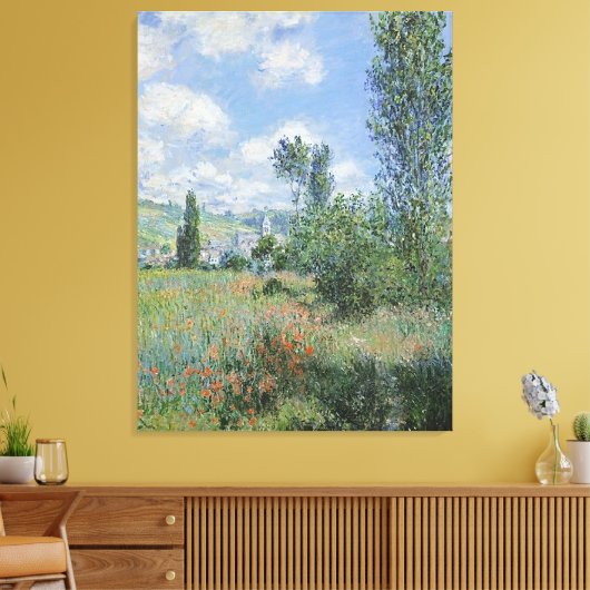Monet Vetheuil 30x40 Wrapped Canvas Leinwanddruck (Insitu (Wohnzimmer))