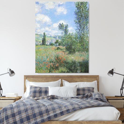 Monet Vetheuil 30x40 Wrapped Canvas Leinwanddruck (Insitu (Schlafzimmer))