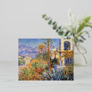 Monet - Villen in Bordighera, Folien Feiertagspostkarte