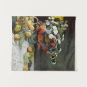Monet Vintag Stillleben mit Blume und Obst Wandteppich (Vorderseite (Horizontal))