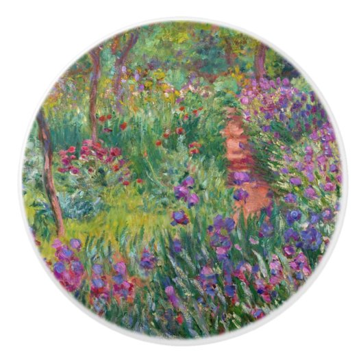 Monet Vintage Blüten-Blumenreben Keramikknauf (Vorderseite)