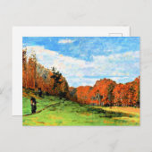 Monet - Wälder in Fontainebleau Postkarte (Vorne/Hinten)