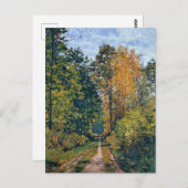 Monet - Waldweg Postkarte (Vorne/Hinten)