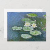 Monet - Wasser Lilien, Abend, Postkarte (Vorne/Hinten)