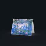 Monet Wasser-Lilien-Anmerkungs-Karte Karte<br><div class="desc">Monet Wasser-Lilienanmerkungskarte. Ölmalerei auf Leinwand ab 1916. Monet malte seinen berühmten Wasserlilienteich besessen während der letzten Jahre seiner Karriere und zeichnete Inspiration vom Licht der Sonne und sein verschiebeneffekt auf das Wasser und die WasserBlumen und das Laub. Diese Malerei kennzeichnet einen vibrierenden Gebrauch von Rosa, Blues und Purpur und macht...</div>