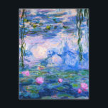 Monet Wasser-Lilien-Einladungen Einladung<br><div class="desc">Monet Wasser-Lilieneinladungen. Ölmalerei auf Leinwand ab 1916. Monet malte seinen berühmten Wasserlilienteich besessen während der letzten Jahre seiner Karriere und zeichnete Inspiration vom Licht der Sonne und sein verschiebeneffekt auf das Wasser und die WasserBlumen und das Laub. Diese Malerei kennzeichnet einen vibrierenden Gebrauch von Rosa, Blues und Purpur und macht...</div>