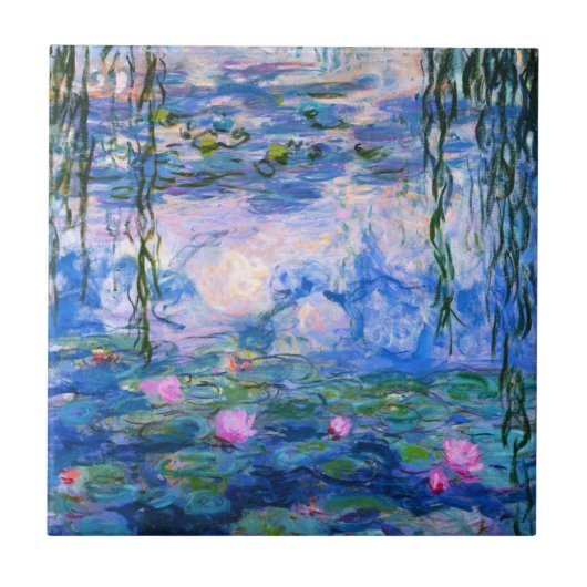 Monet Wasser-Lilien-Fliese Fliese (Vorderseite)