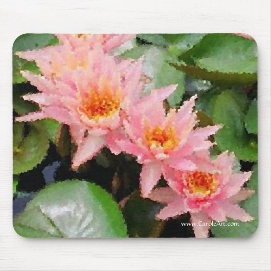 "Monet" Wasser-Lilien-Gruppe Mousepad (Vorne)