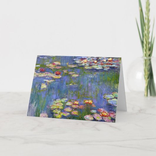 Monet Wasser-Lilien-Gruß-Karte 1916 Karte (Vorderseite)
