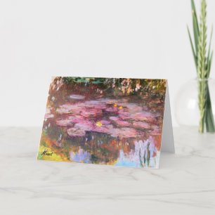 MONET Wasser-Lilien-Gruß-Karte 1917 Karte
