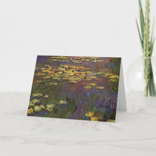 MONET Wasser-Lilien-Gruß-Karte 1920 Karte