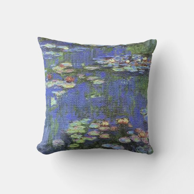 Monet Wasser-Lilien-Kissen Kissen (Vorderseite)