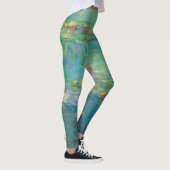 Monet Wasser-Lilien-Leggings Leggings (Rechts)