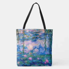 Monet Wasser-Lilien mit Teich-Reflexionen Tasche