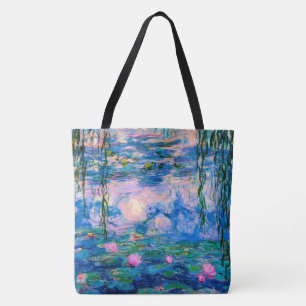 Monet Wasser-Lilien mit Teich-Reflexionen Tasche