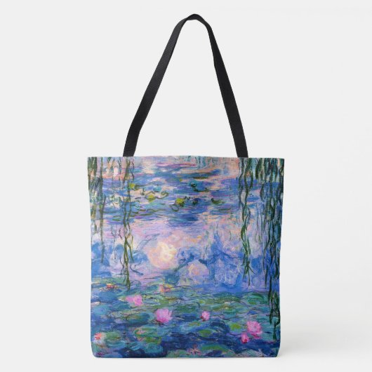 Monet Wasser-Lilien mit Teich-Reflexionen Tasche (Vorderseite)