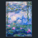 Monet Wasser-Lilien-Notizbuch Notizblock<br><div class="desc">Monet Wasser-Liliennotizbuch. Ölmalerei auf Leinwand ab 1916. Monet malte seinen berühmten Wasserlilienteich besessen während der letzten Jahre seiner Karriere und zeichnete Inspiration vom Licht der Sonne und sein verschiebeneffekt auf das Wasser und die WasserBlumen und das Laub. Diese Malerei kennzeichnet einen vibrierenden Gebrauch von Rosa, Blues und Purpur und macht...</div>
