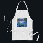 Monet Wasser-Lilien-Schürze Schürze<br><div class="desc">Monet Wasser-Lilien-Schürze. Ölmalerei auf Leinwand ab 1916. Monet malte seinen berühmten Wasserlilienteich besessen während der letzten Jahre seiner Karriere und zeichnete Inspiration vom Licht der Sonne und sein verschiebeneffekt auf das Wasser und die WasserBlumen und das Laub. Diese Malerei kennzeichnet einen vibrierenden Gebrauch von Rosa, Blues und Purpur und macht...</div>