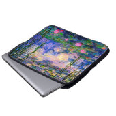 Monet Wasser-Lilien v3 Laptopschutzhülle (Vorne Knopf)