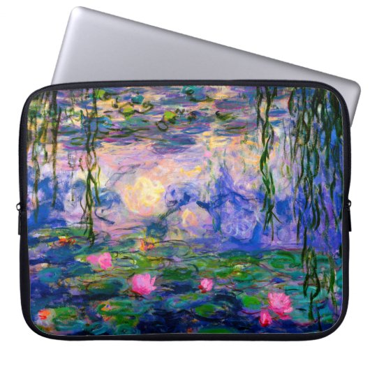 Monet Wasser-Lilien v3 Laptopschutzhülle (Vorderseite)