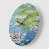 Monet Wasser-Lilienuhr zahllos Große Wanduhr (Winkel)