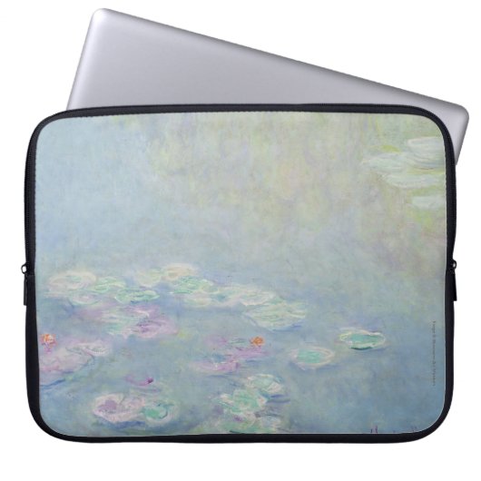 Monet - Wasserlilie-Laptop-Hülse Laptopschutzhülle (Vorderseite)