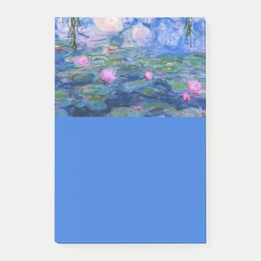 Monet Wasserlilien Post-it Klebezettel (Vorderseite)