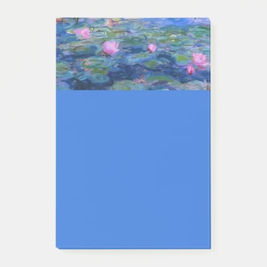 Monet Wasserlilien Post-it Klebezettel (Vorderseite)