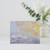 Monet - Water Lilie, Pastellfarben Kunst, Dichtung Postkarte (Stehend Vorderseite)