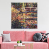 MONET Water Lilie Rose Stretched Canvas Print Leinwanddruck (Insitu (Wohnzimmer))