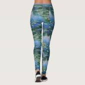 Monet Water Lilien Schöne Aquarelle Leggings (Rückseite)