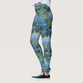 Monet Water Lilien Schöne Aquarelle Leggings (Links)
