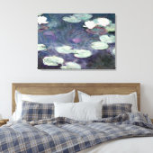 Monet - Water Lilies 1897-1899, Fine Art Leinwanddruck (Insitu (Schlafzimmer))