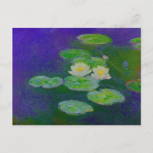 Monet Water Lilies 1897 Postkarte (Vorderseite)