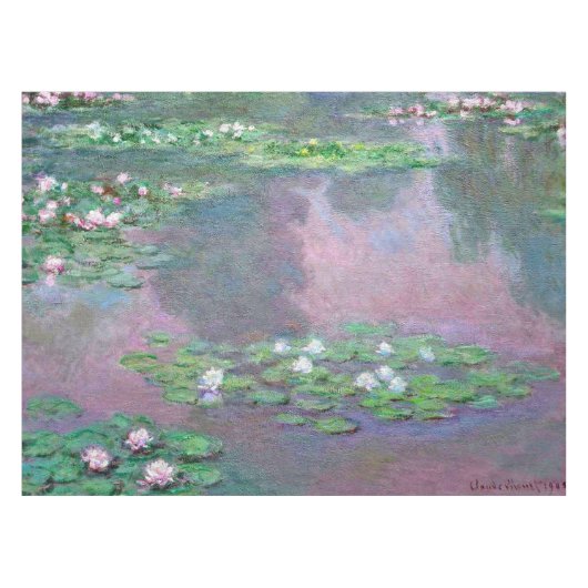 Monet Water Lilies 1905 Kunst und Kultur Tischdecke (Vorderseite (Horizontal))