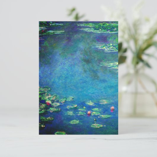 Monet Water Lilies 1906 Einladung (Stehend Vorderseite)