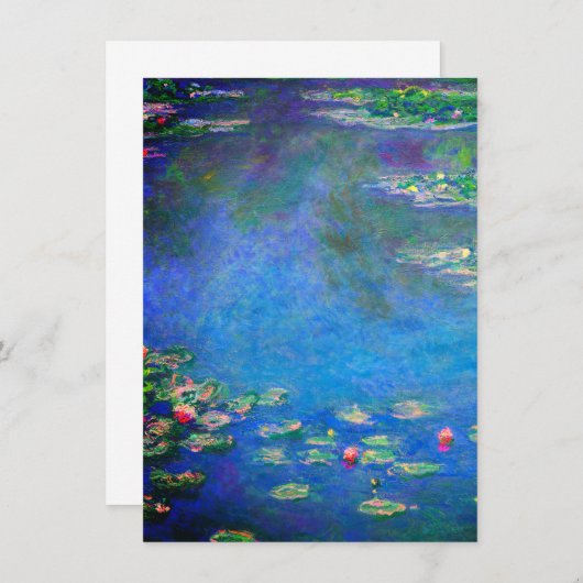 Monet Water Lilies 1906 Einladung (Vorne/Hinten)