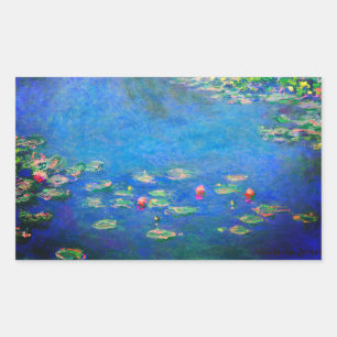Monet Water Lilies 1906 Rechteckiger Aufkleber