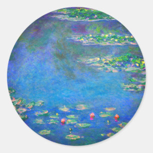 Monet Water Lilies 1906 Runder Aufkleber