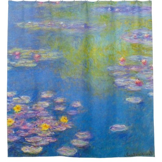 Monet Water Lilies 1908 Kunst und Kultur Duschvorhang (Vorderseite)